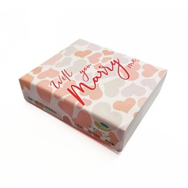 Lifeforce Glass Will You Marry Me? Glass Heart with Pouch, A Romantic Way to Pop the Question. (lilac) From