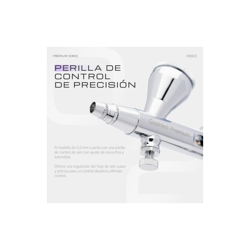 Gaahleri Aerógrafo Premium Series GHPM-Mobius 0,2 mm