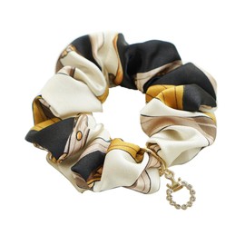 Elegant Floral Chiffon Hair Tie for Women – Soft and Stylish Scrunchie, Feminine Hair Accessory (1-Ink)