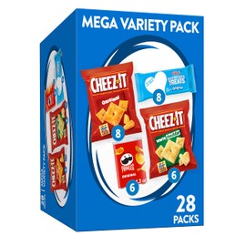 Kellogg's Mega Variety Pack, Lunch Snacks, Office and Kids Snacks, Variety Pack, 28.1oz Box (28 Packs)