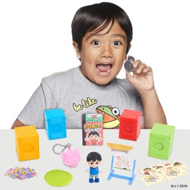 Just Play Ryan’s World Stacking Surprise Lockers, 5 Pre-filled Lockers, Includes Figure, Slime, Keychain, Styles May Vary, Kids Toys for Ages 3 Up