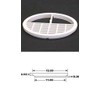 Plastic Oddities Bathroom Drain Grate PDSG50 - Half Grate, Plastic
