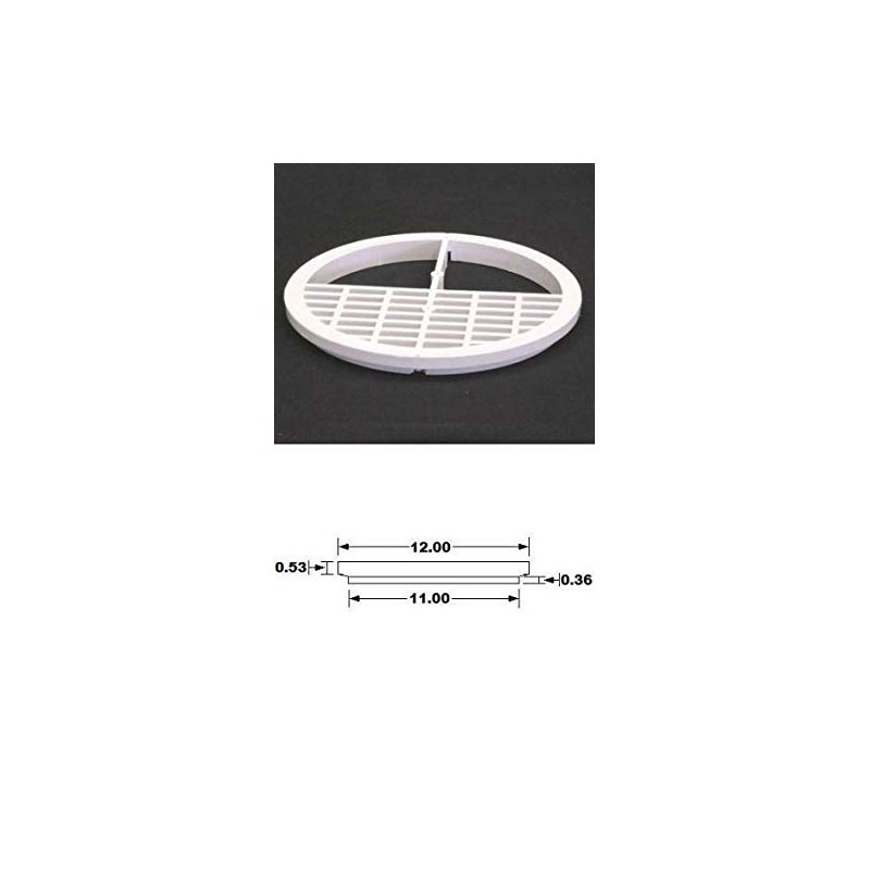 Plastic Oddities Bathroom Drain Grate PDSG50 - Half Grate, Plastic