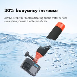 SEASKY F1 Multifunctional Floating Floaty Handle Grip Buoyancy Bar Hand Grip Accessories for Gopro Hero 12/11//10/9 Black for Insta360 X4 X3 X2 Ace Pro for DJI Action 4/3/2 Sports Action Camera