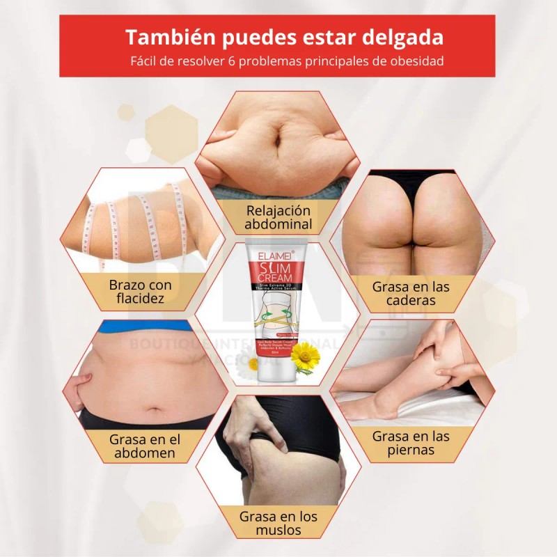 Crema Reductora Anticelulitis Quema Grasa Reafirmante Piel Chicle Xantano
