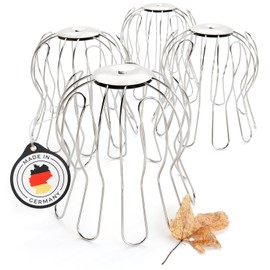 greate 4 x gutters leaf guards, stainless steel, 87 to 100 mm, adjustable, downpipe protection as rain gutters, leaf protection, leaf trap downpipe, gutter strainer, sieve for rain downpipe, sieve