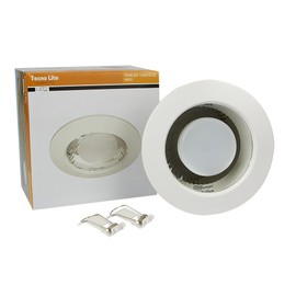 Tecnolite - Lámpara Downlight Empotrable o Bote Integral 8 cm, Foco Incluido LED 9 W, Luz de Día, Base E27