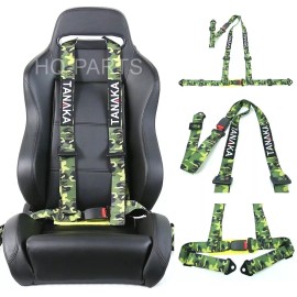 TANAKA BUGGY SERIES UNIVERSAL CAMOUFLAGE 3 POINT BUCKLE RACING SEAT BELT HARNESS