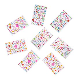 Operitacx 8 Sheets Decorative Diamond Sticker Gemstone Sticker Craft Crystal Sticker for Water Bottles Rhinestone Stickers for Children Craft Stickers