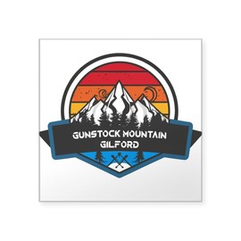CafePress Gunstock Mountain Resort Gilford New Hampshire Sticker Square Bumper Sticker Car Decal