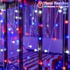 YEGUO Red White and Blue Globe String Lights, 33ft 100LED