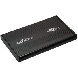 KesCom External USB Hard Drive Enclosure Metal 2.5 Inch (6.35 cm) USB 2.0 IDE in Black