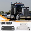 JERBOR Cab Lower Exhaust Stack Bracket Stainless Fits for Peterbilt