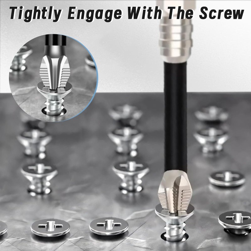 High-Magnetic Screwdriver Drill Bit Set, 6PCS Magnetic Drill Bits,Anti-Slip Screw