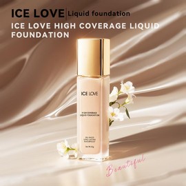 ICE LOVE liquid foundation，high coverage， long lasting，oilbase，waterproof，face makeup easy to wear - Color: #04 Beige