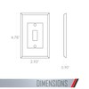 TayMac 5070W MASQUE 2000 Mid-size White 1-Gang Decorator Toggle Switch