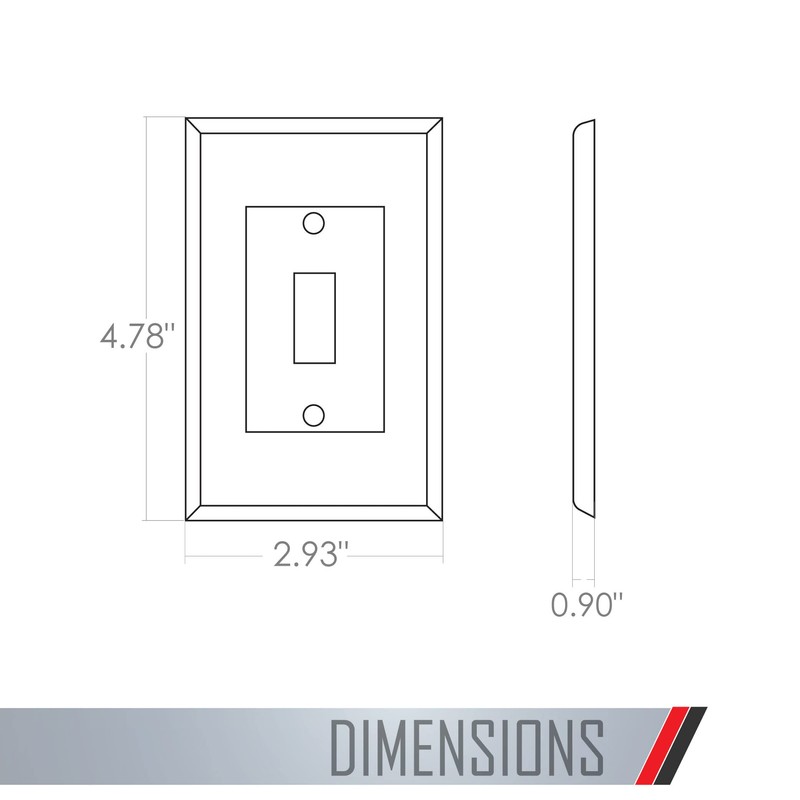 TayMac 5070W MASQUE 2000 Mid-size White 1-Gang Decorator Toggle Switch