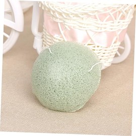 SAFIGLE Konjac Facial Sponge Natural Exfoliating Cleanser for Sensitive Oily Skin Gentle Scrubber for Deep Cleaning Dead Skin Removal Matcha Green