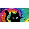 Tie Dye Cat Front License Plate with Custom Background Options