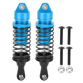 2Pcs 100mm RC Metal Shock Absorber Damper for TRAXXAS SLASH 2WD RC Car Upgrade PartsBlue