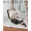 Vlando Travel Jewelry Case with 16 Earring Plates,Small Travel Jewelry