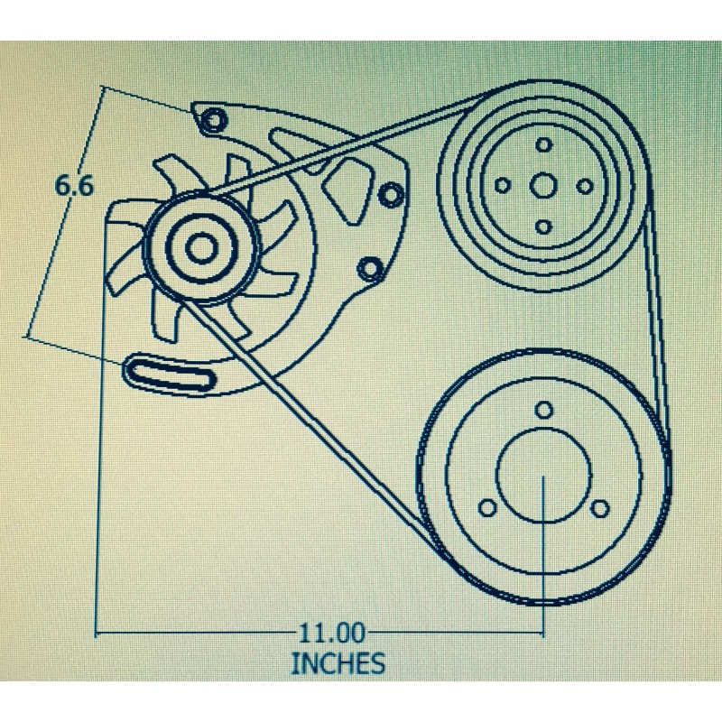 Chap Performance Small Block Chevy Alternator Bracket Fuelie Heads Long