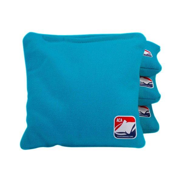 Official Weather-Resistant Cornhole Bags from The American Cornhole Association 6" All-Weather Double-Stitched Resin-Filled Bean Bags for Corn Hole Outdoor Game - Turquoise