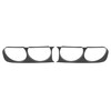 HECASA Headlight Bezels Pair Compatible with 2008-2014 Dodge Challenger Black