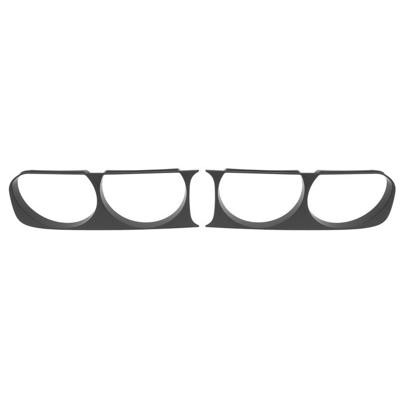 HECASA Headlight Bezels Pair Compatible with 2008-2014 Dodge Challenger Black