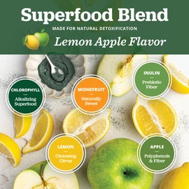 All About Juicing Chlorophyll Green Juice Shots - Clean Energy, Detox, Alkalize - 30 Stick Packs - Superfood Juice Powder - PuriVibe