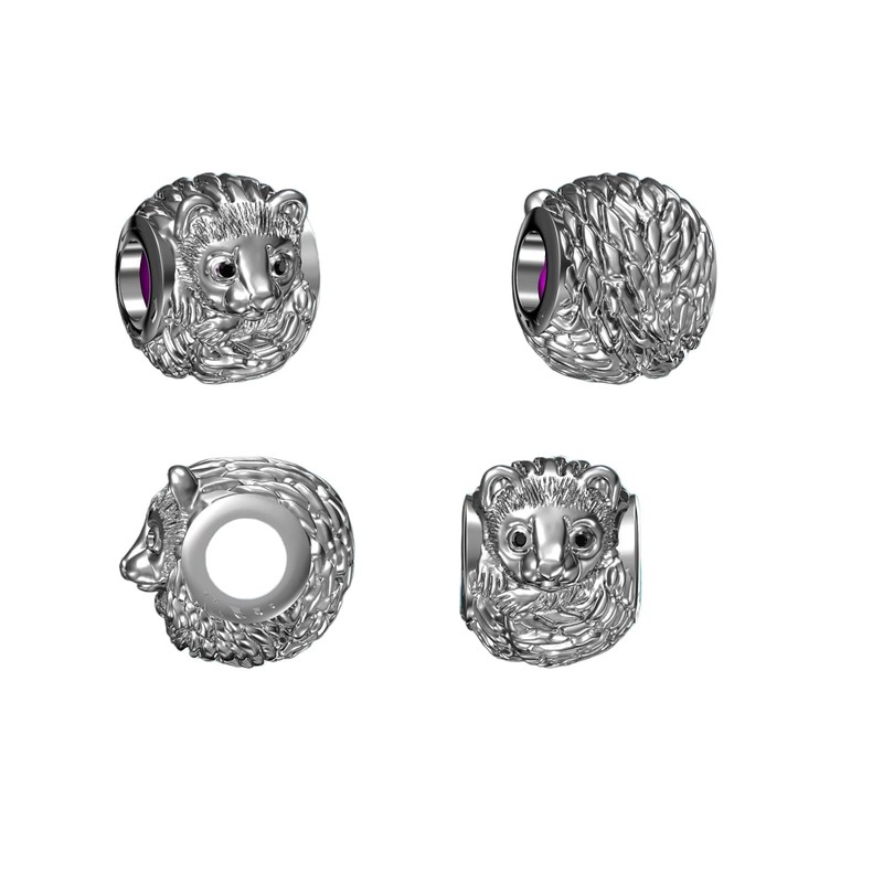 Ferret - Abalorio de plata de ley 925 para pulseras