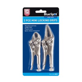 Blue Spot 06525 Mini Locking Grips, Silver, Set of 2 Piece