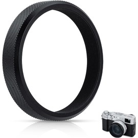 JJC 1.9 inch (49 mm) Adapter Ring, Compatible with Fuji Fuji X100VI, X100V, X100F, X100T, X100S, X100, X70, AR-X100 Compatible, Compatible with Genuine Ring Cap FLCP-49, Aluminum Alloy, Black