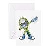 CafePress Tennis Player Dabbing Tennis Racket Greeting Cards Greeting Card