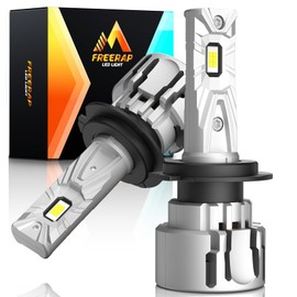 H7 LED Headlight, Fog Light, Explosive Light, White, 6,500 K, Compatible with Vehicle Inspection, HI/LO Switching, High Brightness, 120W, Compatible with 12V/24 Cars, 6500K, White, Built-in Noise