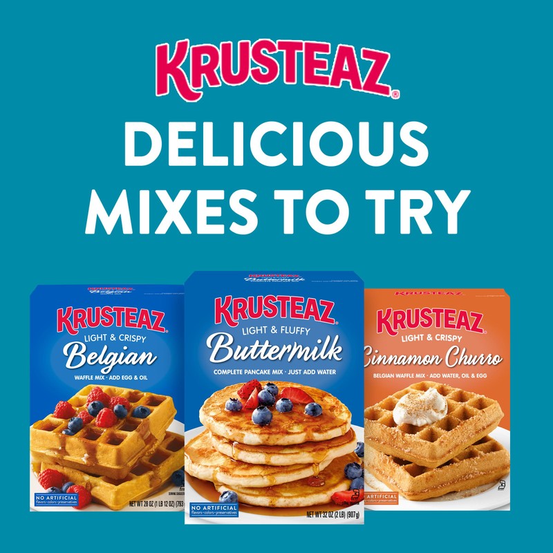 Krusteaz Protein Buttermilk Pancake and Waffle Mix, 15g Protein Per