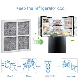 Fresh Air Filter Replacement,3 Pcs Refrigerator Air Filter Refrigerator Air Filter Fridge for LG LT120F Kenmore Elite 469918 Fridge Freezer