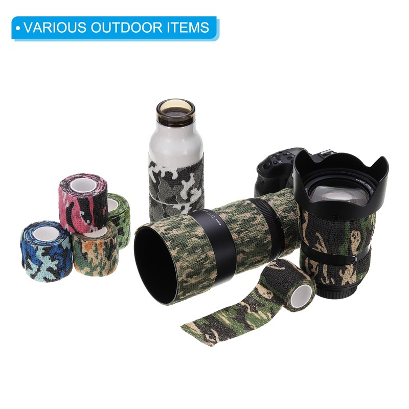 PATIKIL 2in x 14.76ft Camo Tape Wrap, 4 Rolls of