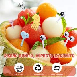 Kit 120 Piezas Palillos para Lunch Niños,Incluir 10 Mini Botellas,101 mini Palillos Tenedor para Lunch Animales Para Fruta,3 Cortadores de Verduras,6 Moldes Para Cupcakes,para Pasteles,Fiesta,Oficina