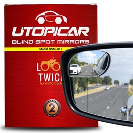 Blind Spot Convex Car Mirror - Rearview Accessories for Car Interior - Automotive Blindspot Mirrors for Larger Image and Improved Traffic Safety (2-Pack)