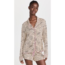 Honeydew Intimates Women's All American Shortie Set, Natural Animal, Tan, Print, S