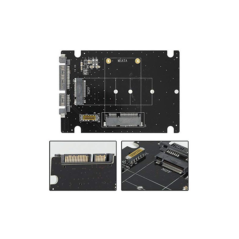 Adaptador NGFF a SATA, 2 en 1 Mini M.2 NGFF