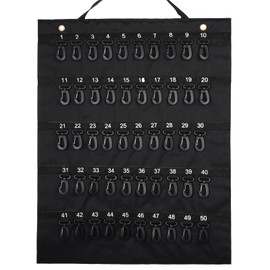 Wuliim Fireproof Rollable Key Case, Portable Roll Up Key Organizer, 50 Key Hooks, Flexible Durable Vinyl & Silicone Roll Up Organizer for Car Dealership, Hotel and Real Estate