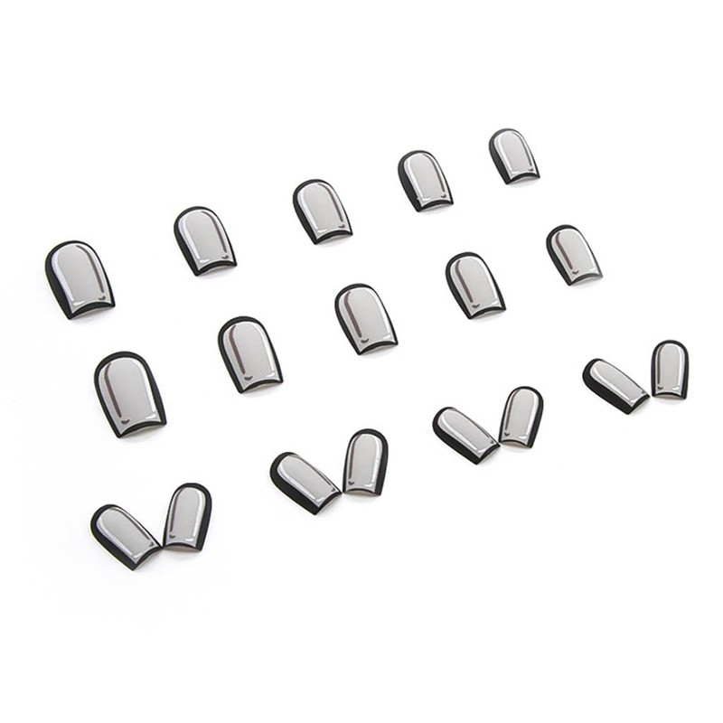 RikView Black Press on Nails Medium Fake Nails Matte Acrylic