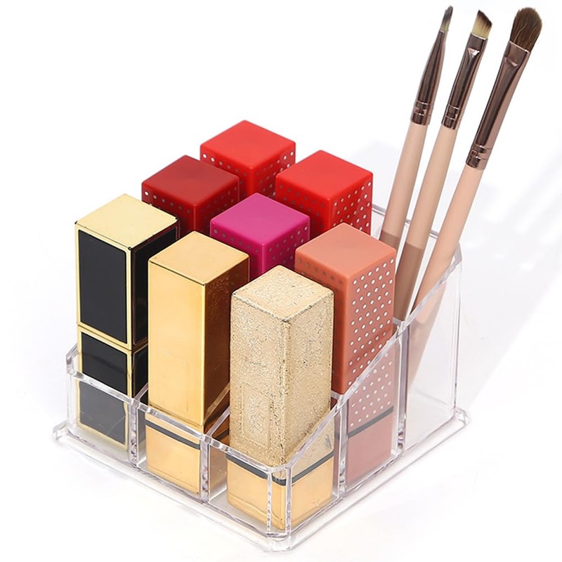 Ckoytals 2 PCS Lipstick Organizer and Storage, Acrylic Lipstick Holder,