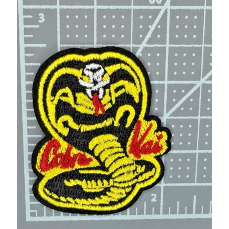 Unbranded Cobra Kai Dojo Karate Cobra Logo 2.5in Embroidered Iron-on