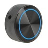 Guitar Knob Aluminum Black Plate Blue Line Professional 1/4in Axes