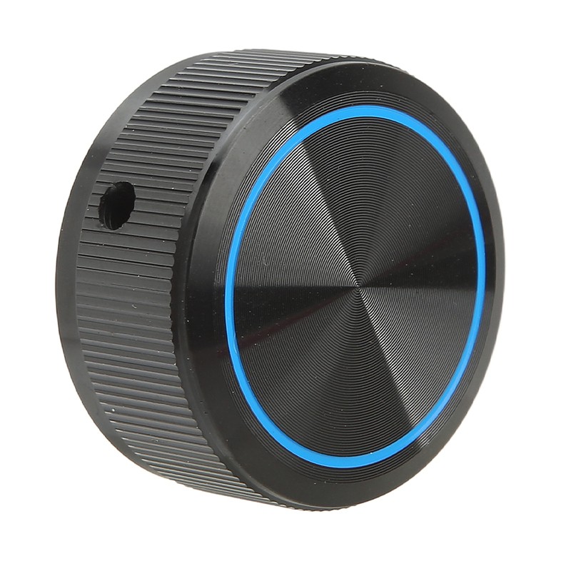 Guitar Knob Aluminum Black Plate Blue Line Professional 1/4in Axes