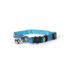 Burgham Simon's Cat Collars Breakaway with Bell,Safety Buckle,Snag Free,Soft,Durable and Fully Adjustable Size 7-11in (Flower Blue)