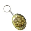 Krio Flat Gemstone Disc Stone as Key Ring I Accessory